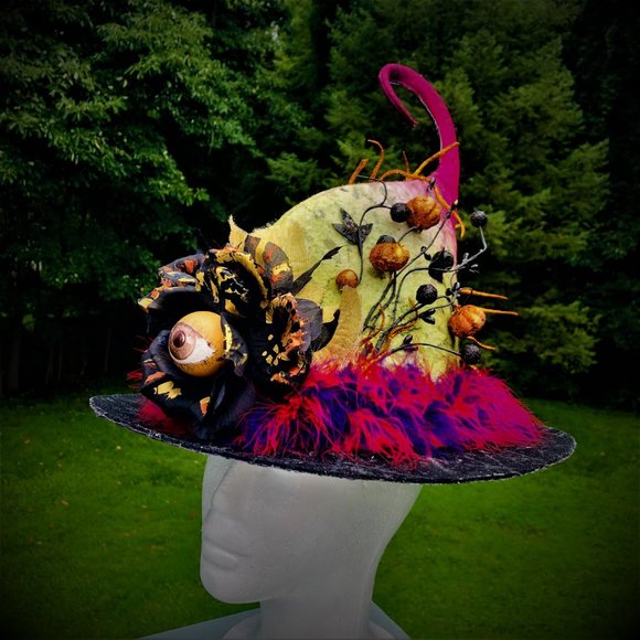 Enchanter Relevance Psychic Enlightenment Symbols Handcrafted Hat  NEW - Picture 3 of 6